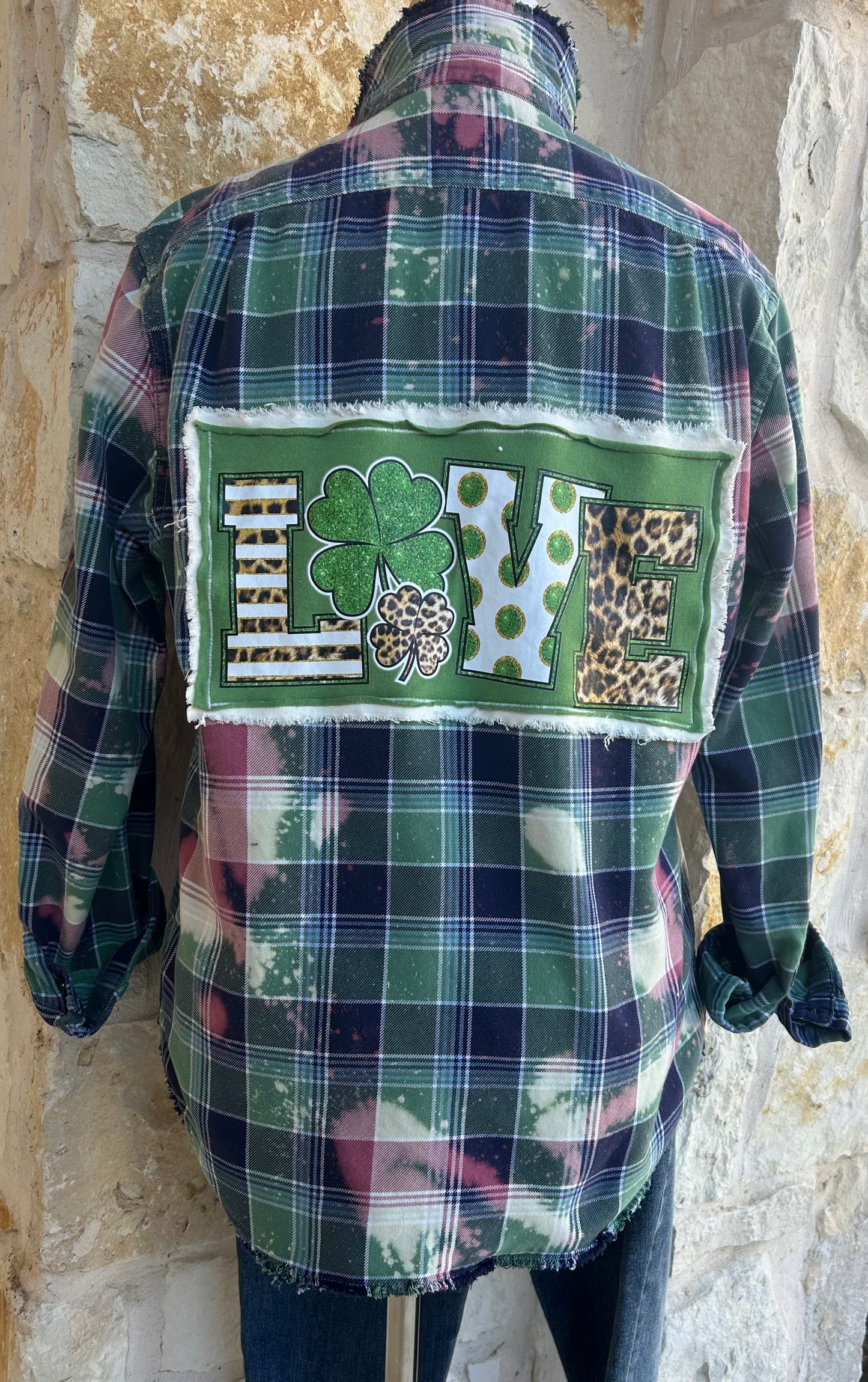 Custom Distressed Shamrock Shirt