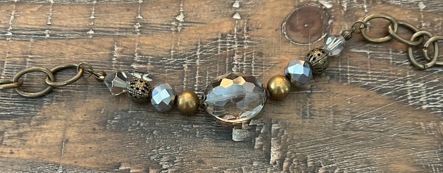 Gold Chain Bracelet with stones