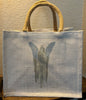 Angel Canvas And Jute Large Tote