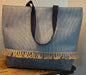 Blue and White Stripe Tote Bag