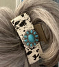 Turquoise Hide Hairclip