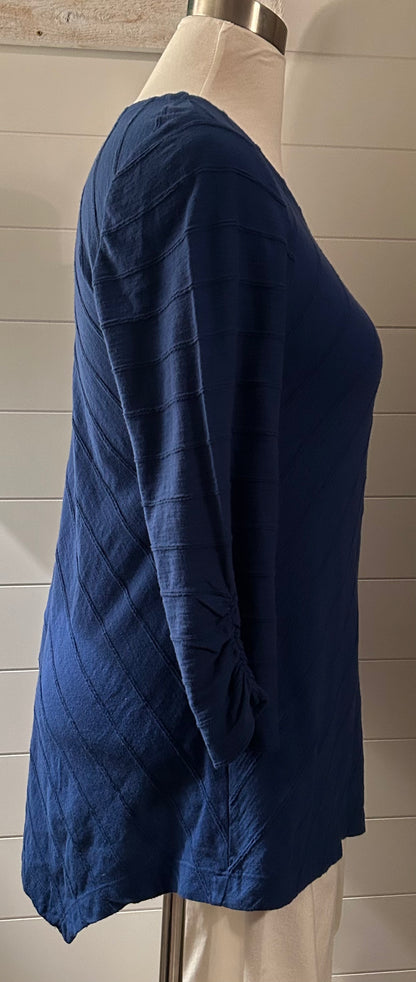 Habitat Cobalt Asymmetrical Tuck Pleat Top