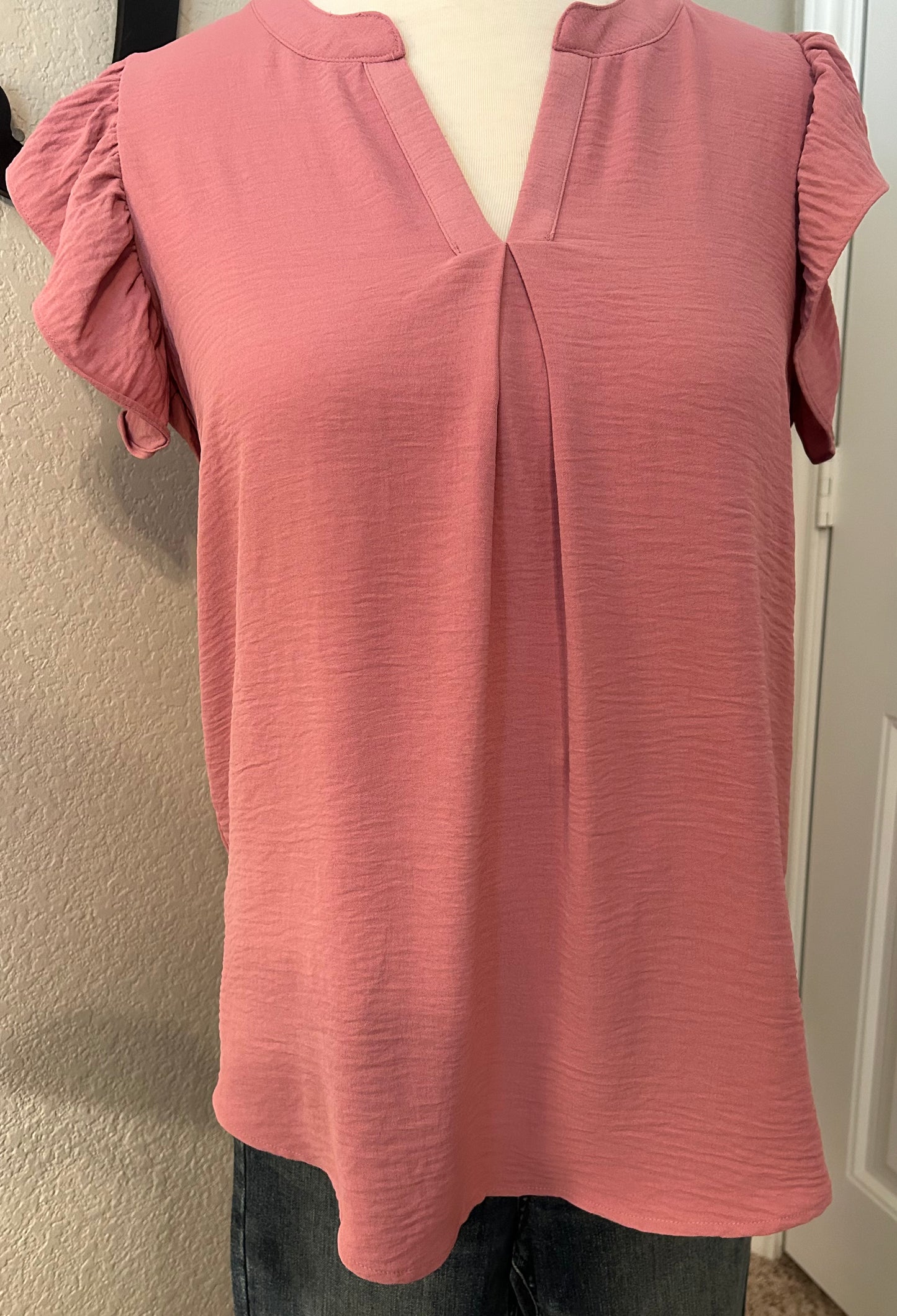 Ruffle Rose Top