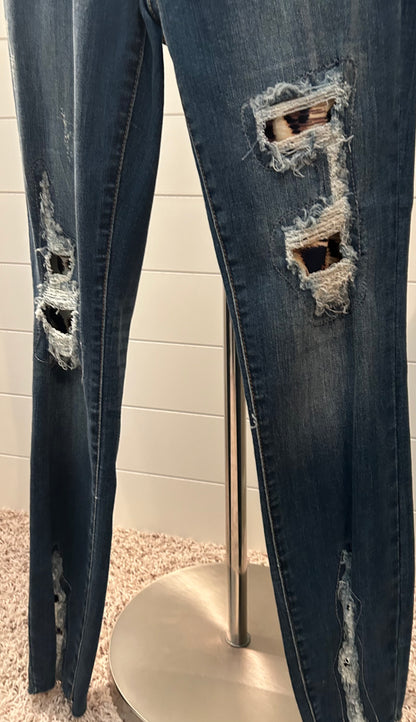 Judy Blue Leopard Patch Skinny Jean